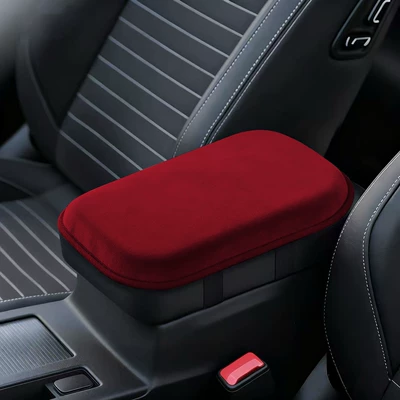 Thickened Arm Pad, Car Interior | Armrest box pad - red-thick-plush-style