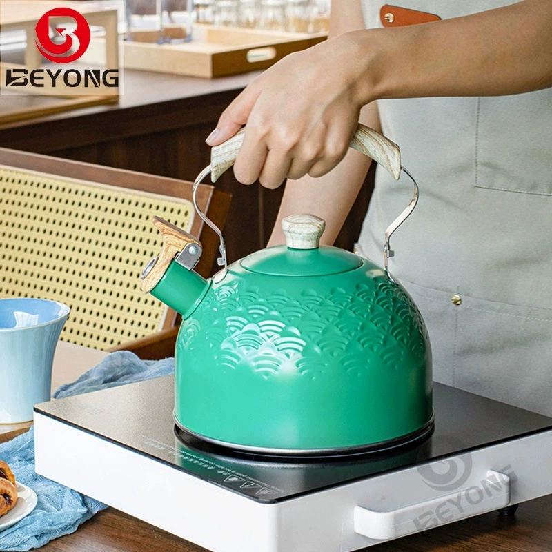 Европейский стиль Xiangyun из нержавеющей стали чайник 2.5L зеленый звуковой горшок