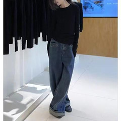 2025韩系高级感秋季新款黑色露背修身显瘦上衣