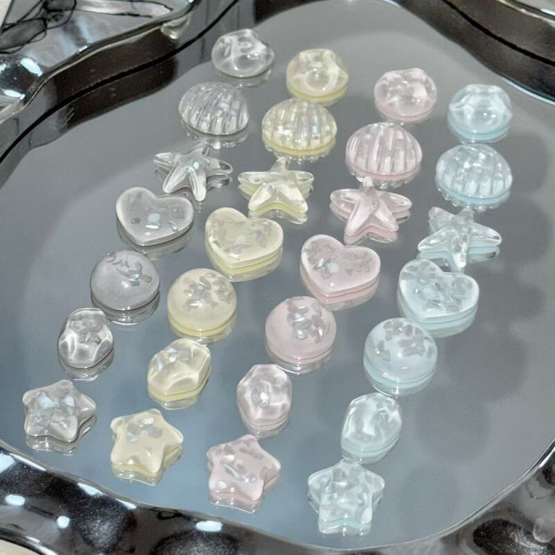 New high luxury Macaron color sequins water ripple flat patch DIY hole shoes high-end design material high quality