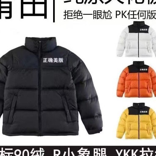 Tnf700 Embroidered White Duck down Putian 1996 down Jacket for Men and Women, Sports down Jacket, Warm, Breathable, Warm Down, Fluffy