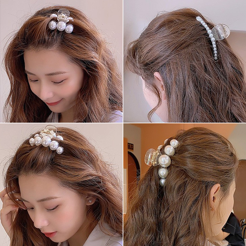 珍珠发卡发抓发夹后脑勺小号抓夹女夏头发夹子头饰韩国发饰鲨鱼夹 2