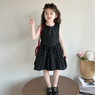 女童夏装连衣裙2026新款儿童夏季洋气薄款宝宝波点超好看公主裙子