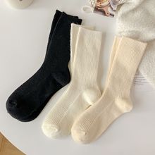 襪子女諸暨襪子新款抗起球白色羊毛秋冬款加厚加絨保暖ins潮冬季