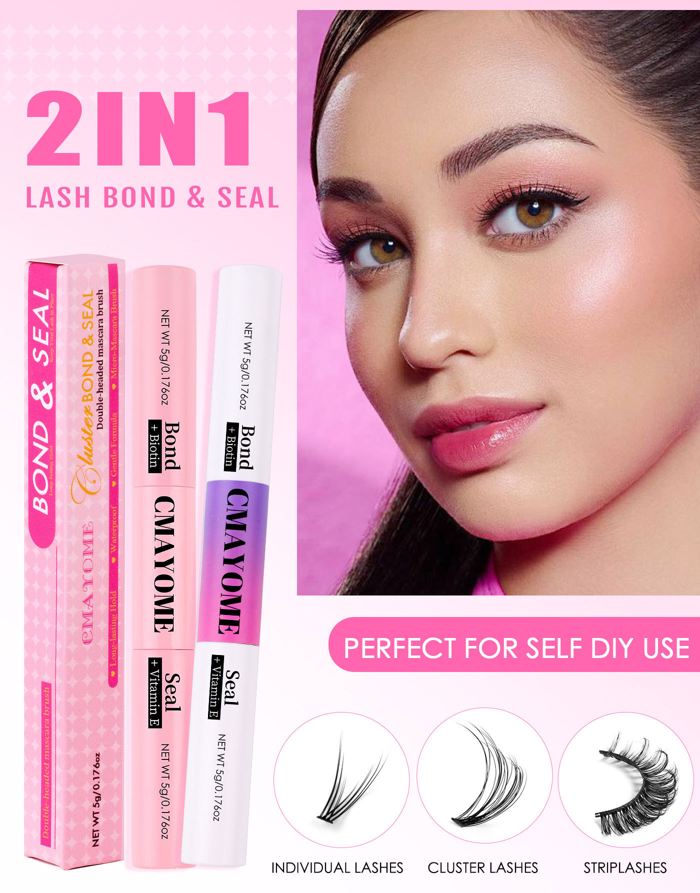 20g Weight Eyelash Glue Makeup Tools Types 1 Quantity Plastic Material Solid Color Pattern Casual, Simple Style Style Casual Simple Style Solid Color Plastic Eyelash Glue 1 1