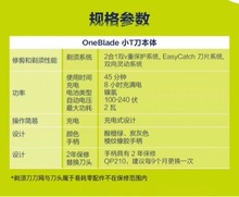 OneBlade刀头替换装QP210-50小T刀剃须刀替换刀头