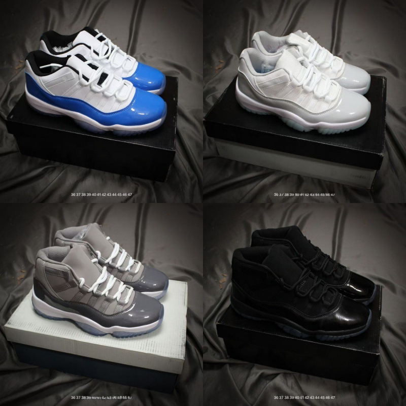 Autumn and Winter New Model Jordan 11 Basketball Shoes, Low-Top Sports Casual Campus Running Shoes for Men and Women, Comfortable and Versatile