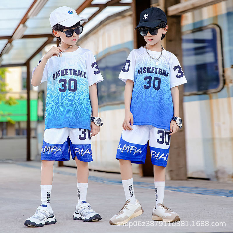 Children's basketball clothes suit summer quick-drying breathable primary school student competition training Jersey girls Middle and big children's sportswear