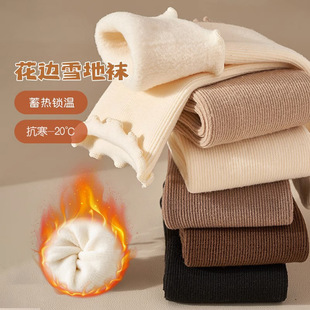Snow socks women autumn and winter socks fleece-lined thick warm stockings plush home floor stockings wholesale