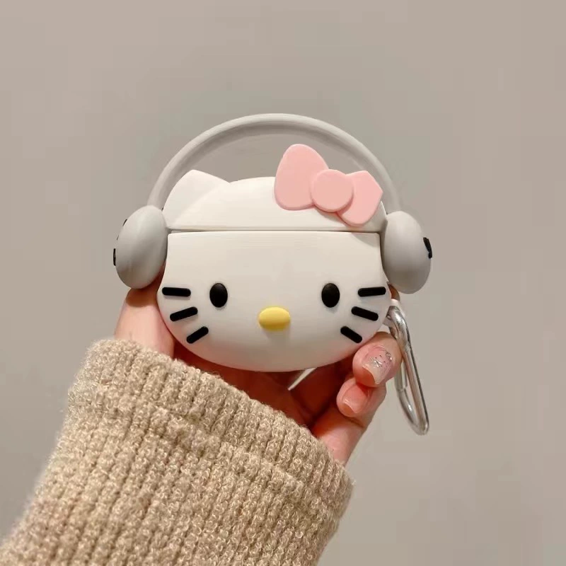 Защитный чехол MK для AirPods Bluetooth наушников, фиолетовый мультяшный дизайн