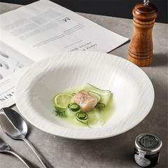 西餐草帽盤大號湯盤深盤家用沙拉盤菜盤子湯麵碗陶瓷餐廳酒店餐具