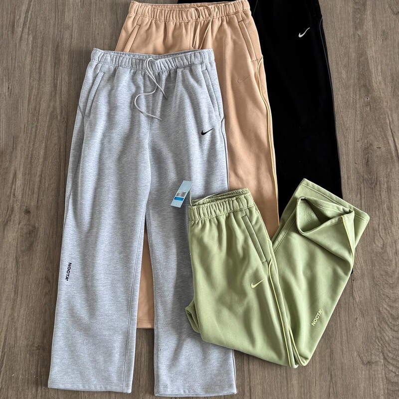 Autumn Overseas Popular Nk Collaboration Noc Men's Sweatpants Cross-Border Hook Print Fleece Loose Straight-Leg Sports Pants