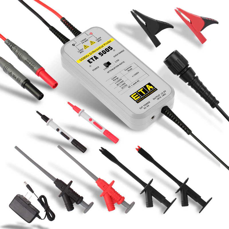 ETA5005 50MHz/1300V示波器差分隔离探头开关电源隔离浮地测量