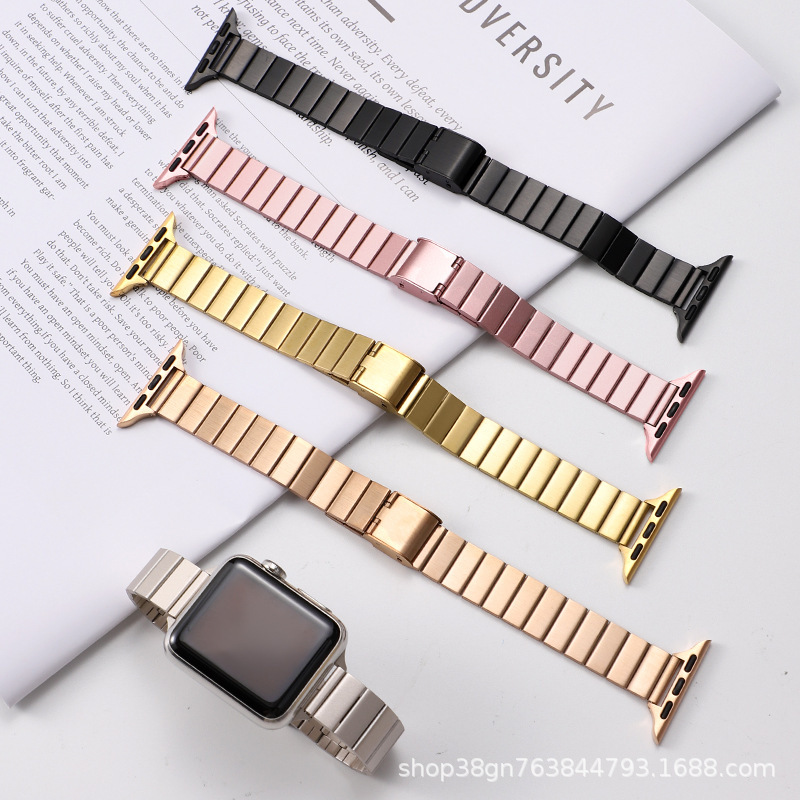 For apple Watch apple iwatch New Stainless Steel Bamboo Strap Small Man Waist Metal Chain s8 Strap