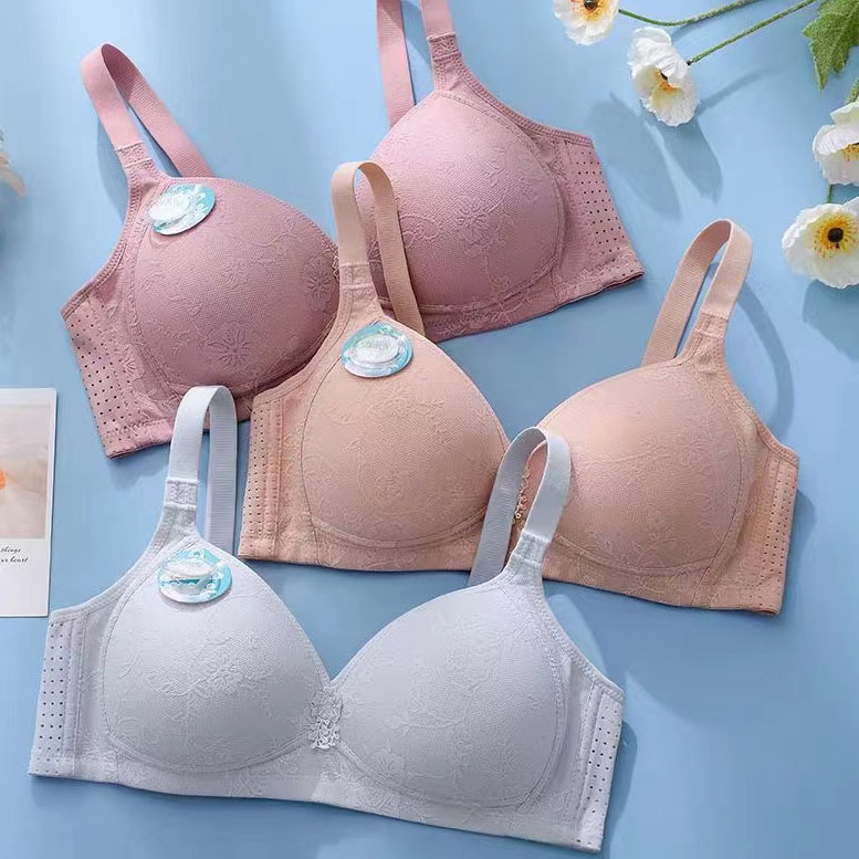Jiazi 933 Non-rimmed Bra Latex Cotton C Cup Breathable Thin Large Chest Small Concentrated Underwear Bra Jiazi 933 Non-rimmed Bra Latex Cotton C Cup Breathable Thin Large Chest Small Concentrated Underwear Bra