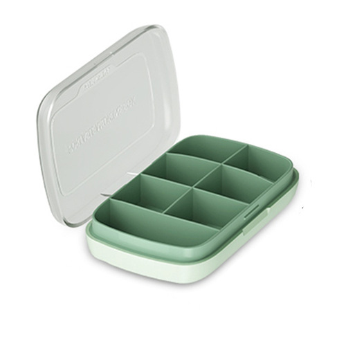 Nordic style large-capacity 7-compartment sealed and moisture-proof small pill box with lid Portable mini pill storage box cross-border