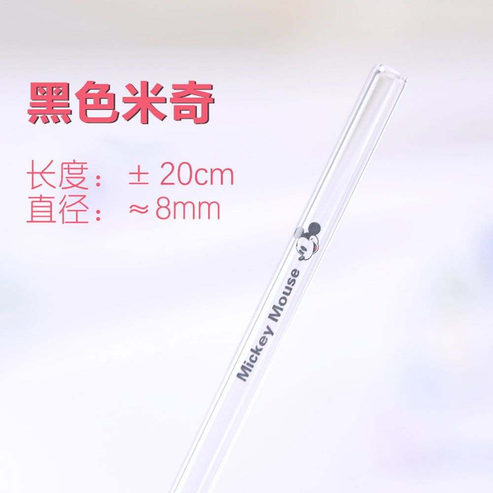Fábrica directa resistente al calor de vidrio transparente al horno flor coloreada cuidado de los labios beber paja de vidrio para mujeres embarazadas y niños
