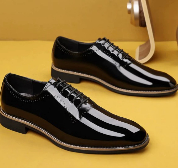 7903 Cross-border Men's New Autumn Shoes, Lace-up British Style Patent Leather Shoes (Yumei Ruijie Series)_vogvips.com