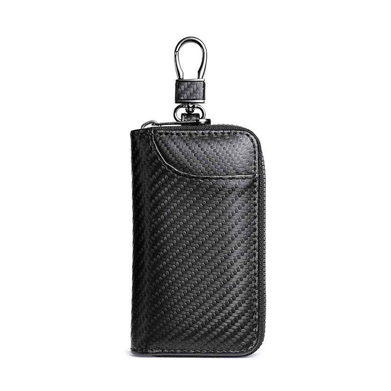 Cartera de hombres de fibra de carbono transfronteriza bolso de negocios con cremallera bolso de gran capacidad multi-tarjeta bolsa
