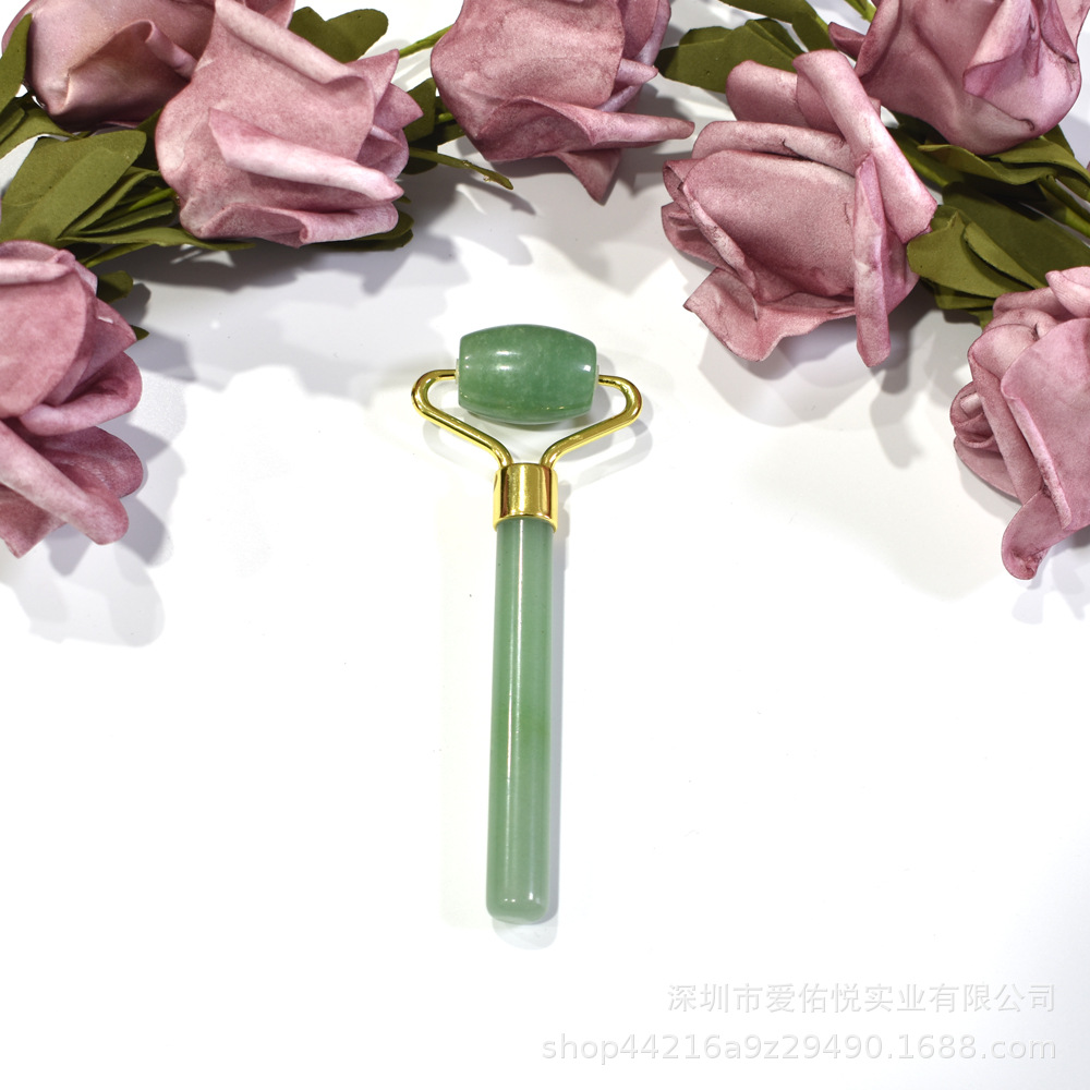 Venta al por mayor tablero de raspado jade rosa cristal dongling jade obsidiana masajeador cara adelgazamiento casa salón de belleza cara lifting