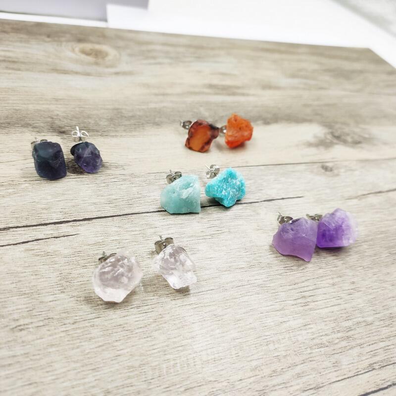 Fashion Geometric Crystal Handmade Ear Studs 1 Pair