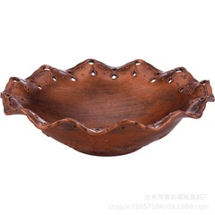 Vintage wave-shaped high-foot fruit bowl, hollow high-quality fruit bowl for wholesale, advanced photography prop with multiple legs
