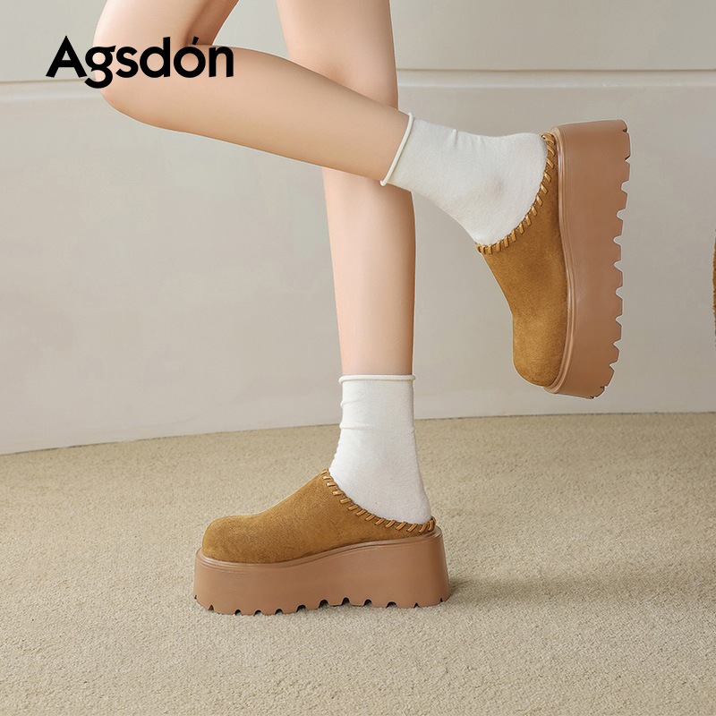 Zapatos Birken de fondo grueso para mujeres 2025, nuevo otoño y invierno, pequeño hombre perezoso con un pedazo de cabeza y medio trapezo