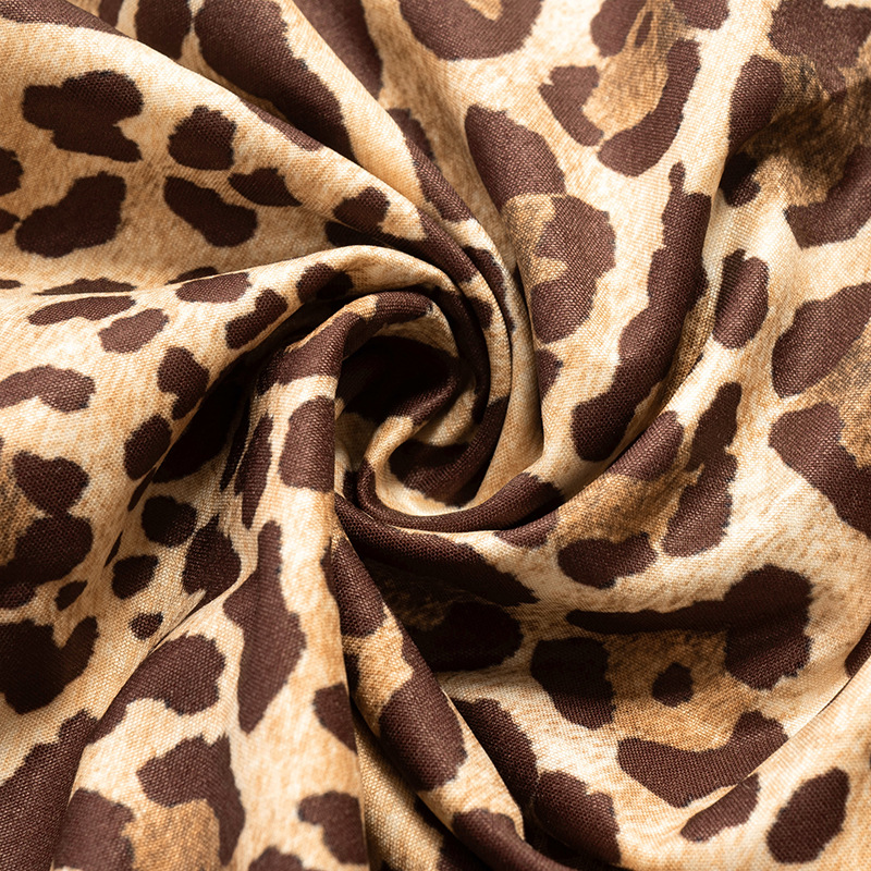 fashion POLO collar leopard print long-sleeved shirt NSHLJ63226