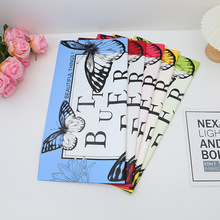 厂家直销新款防水复古梦幻蝴蝶鲜花包装纸花纸包装纸花束花艺资材