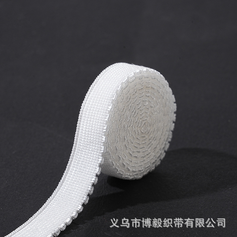 1CM长城牙橡筋锦纶绒面内衣下胸围松紧带牙边弹力带批发