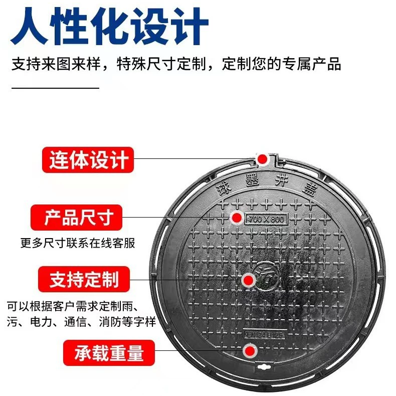 Зеленый пояс ковкого чугуна круглая крышка люка тротуар чугун квадратная крышка люка дождевая дренажная втулка решетка крышка