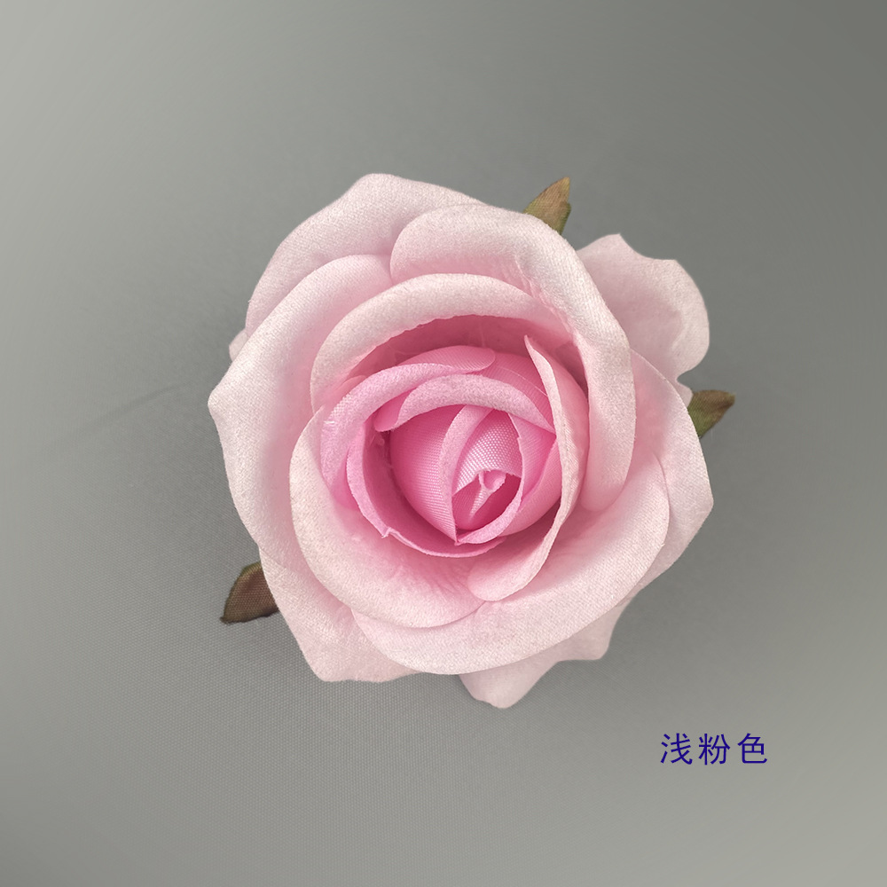 Simulación mini tela de terciopelo de diámetro de 7cm de rosa de alta simulación de cabeza de flor flor flor de pared flor de muñeca flor