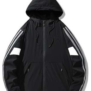 Spring and Autum New Outdoor Hooded Sports and Leisure Single Clothes High Elasticity Breathable Wear-Resistant Ad Fashion Embroidered Logo Windbreaker 8873