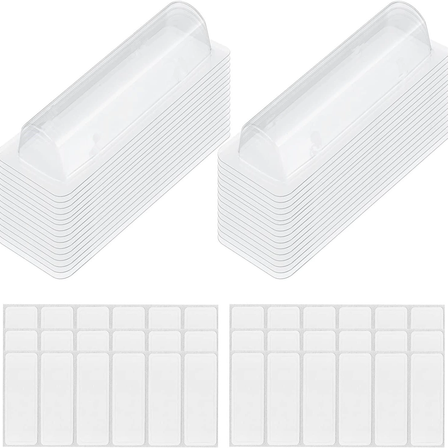 Прозрачная пластиковая блистерная коробка для помады, 60 шт. с двусторонней лентой. Держатель для денег для губной помады.