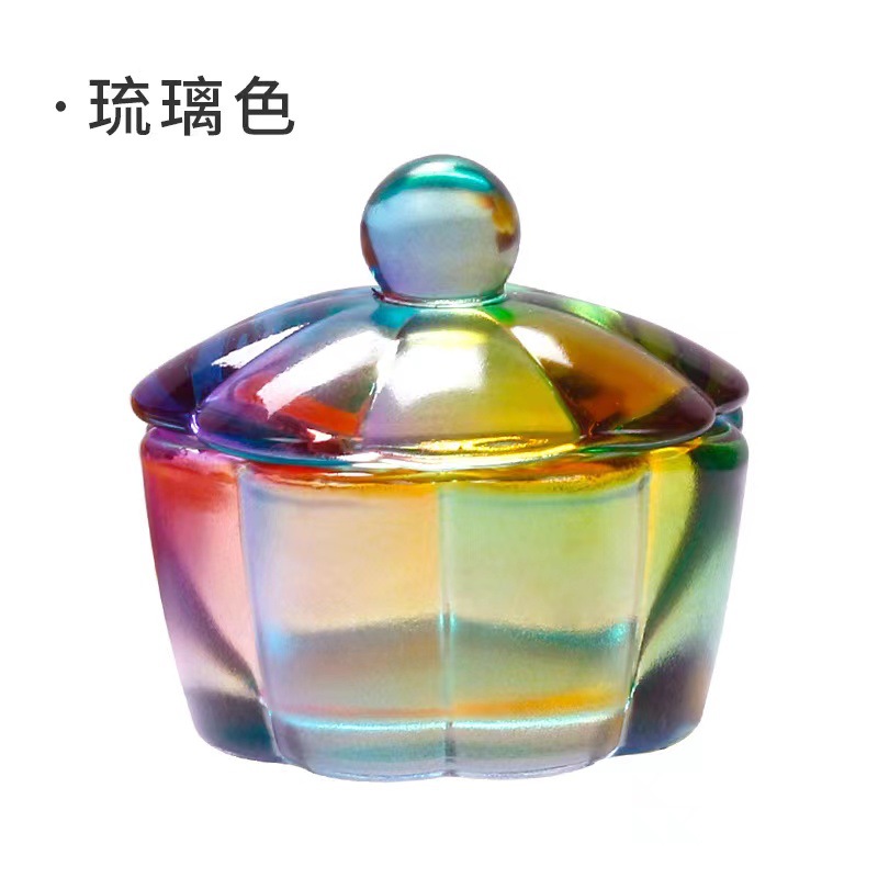 Copa de cristal en forma de pétalo (esmalte de color)