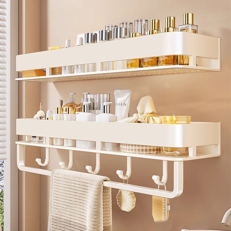 Cream-Style Bathroom Storage Rack Washstand Punch-Free Wall-Mounted Bathroom Wall Toilet Toilet Storage Shelf