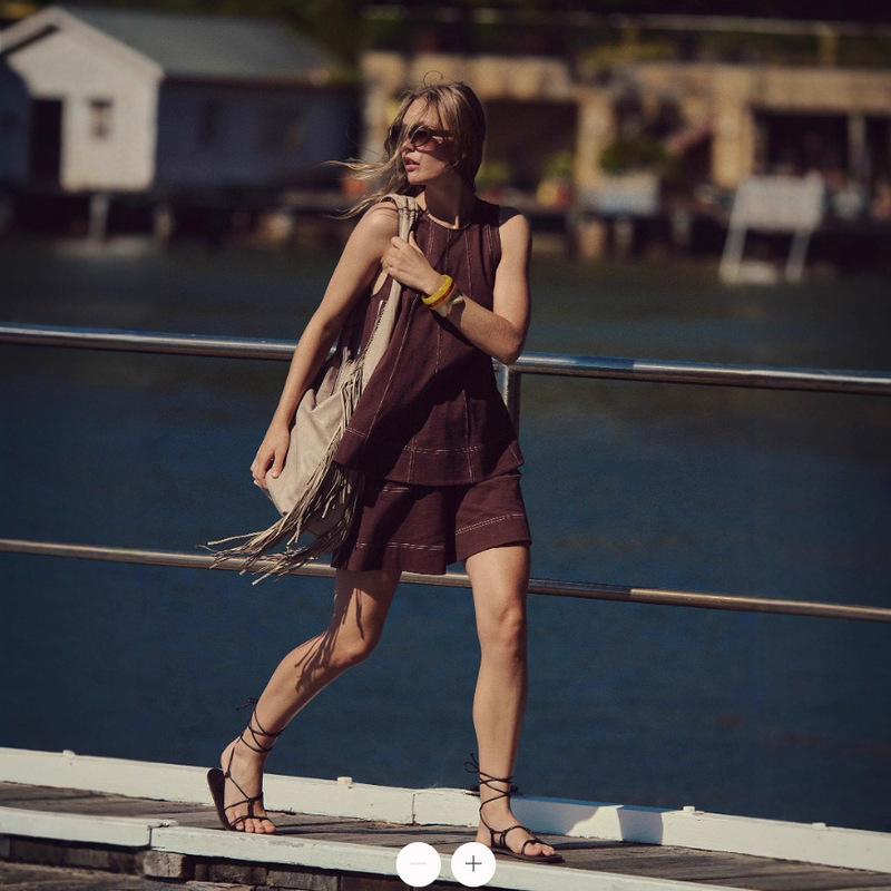 Cross-Border European and American Summer New Street Trendy Casual Vacation Fashion Women's Solid Color Sleeveless Two-Piece Set