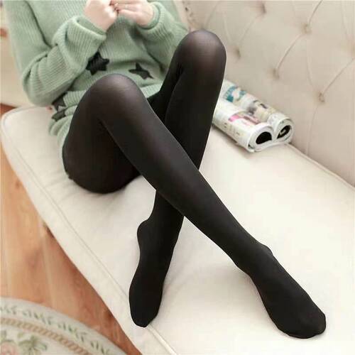 Spring/Autumn 120D Velvet Pantyhose for Women, Medium-to-Thick Silk Stockings—Tangle-Free, Highly Elastic, Black Color, Slimming Base-Layer Leggings
