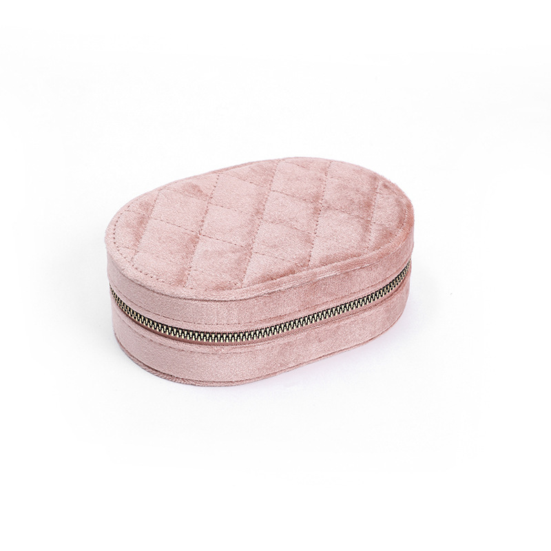 Moda retro terciopelo multifuncional portátil caja de joyas exquisitas pendientes de viaje pendientes collar caja de almacenamiento de joyas