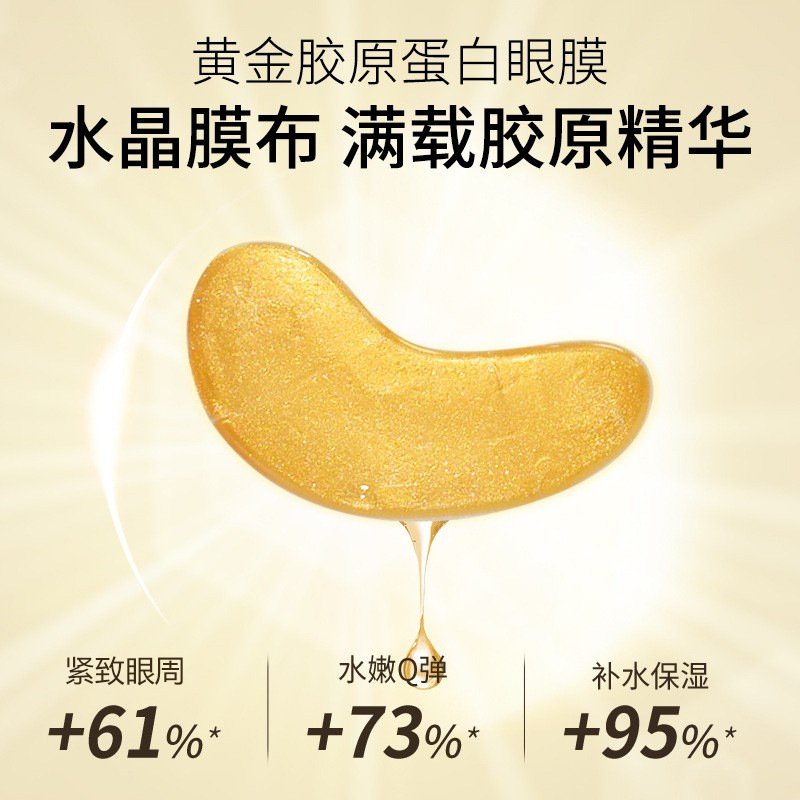 Cross-Border máscara de ojo de oro se desvanecen bolsa de colágeno hidrogel máscara de ojo punto al por mayor máscara de ojo de cristal