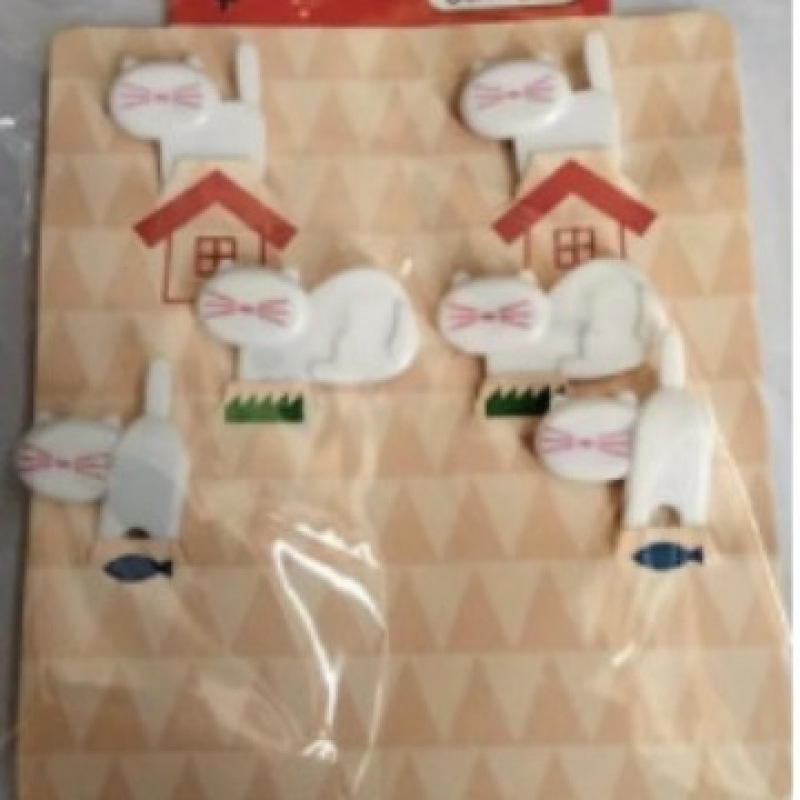 Japón hogar dibujos animados horquilla de fruta creativa para niños animales lindos horquilla de fruta de plástico set Bento stick