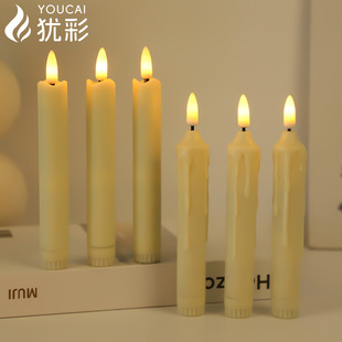 Led Digital Candle Light Pole-Shaped Artificial Candle Light Wedding Decoration Light Pole Wax Birthday Christmas Atmosphere Light