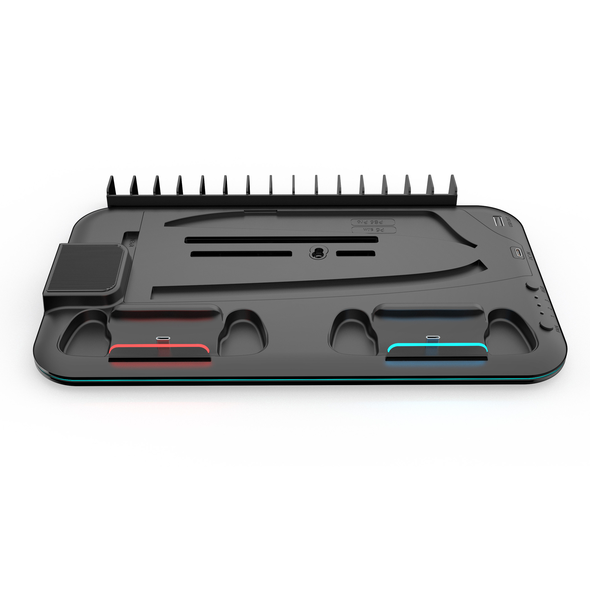 PS5slim/pro mango de base de enfriamiento multifuncional soporte de carga disco de juego soporte de almacenamiento de casco DZ504