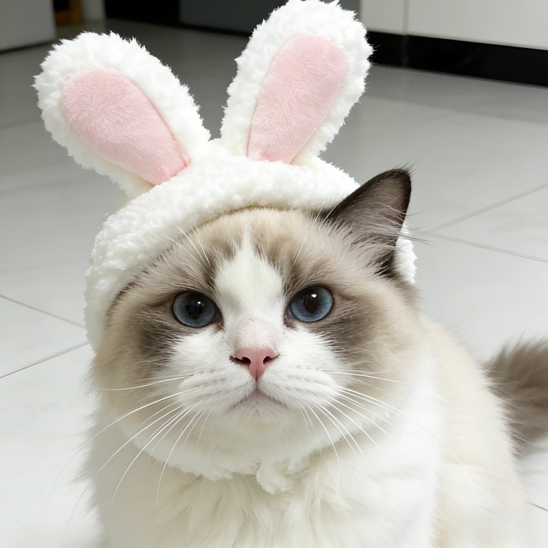 Gato gorra de pelo lindo sombrero travesti perro gorra de pelo para mascotas puede mantener cálido sombrero de mascotas image 3