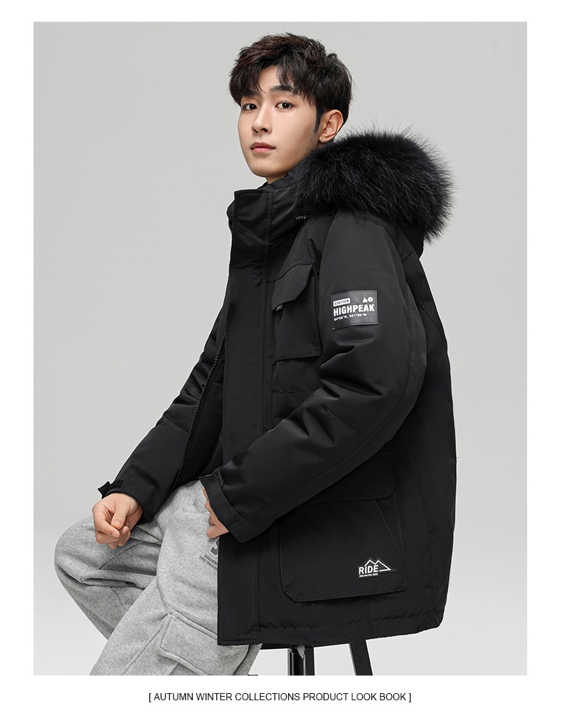 Nueva chaqueta de invierno con capucha informal y cálida de moda para hombre_voghion.com