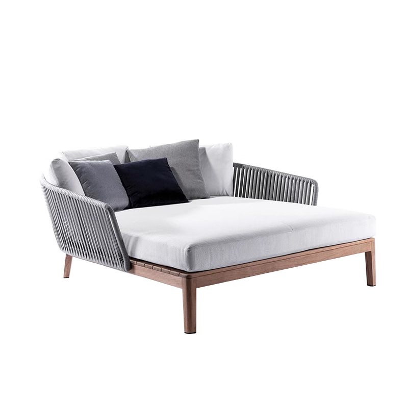 Cama doble Mark (teca gris)