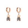 Brand cute earrings stainless steel, European style, with little bears, wholesale