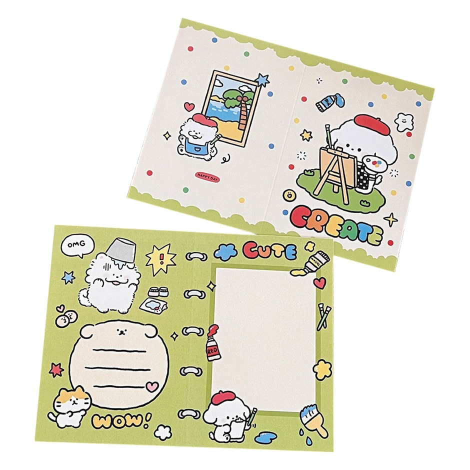 Tengyi marca conjunta original lindo cachorro tarjeta de descuento material de embalaje tarjeta de envío tarjeta de mensaje regalo tarjeta de embalaje