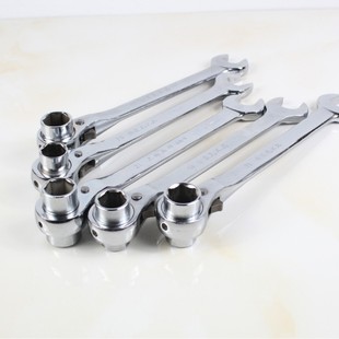 Open-End Ratchet Wrench Hexagonal Three-Purpose Woodworking Carpenter Socket Tool Bidirectional Quick Ratchet Type