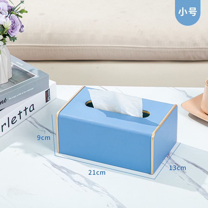 Caja de pañuelos hogar sala de estar luz restaurante de cuero de lujo multifuncional coche mesa de café caja de almacenamiento sala de estar caja de pañuelos imprimible